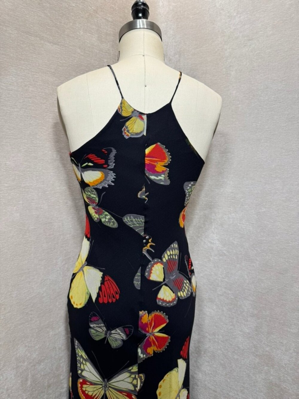Vintage 1990s Cache Butterfly Halter Dress - Picture 12 of 12